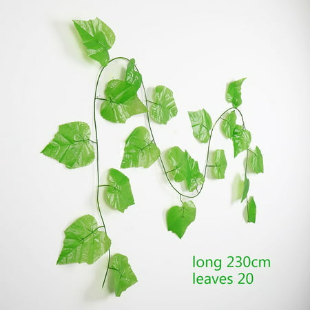 230cm green silk artificial Hanging ivy leaf garland plants vine leaves 1Pcs diy 